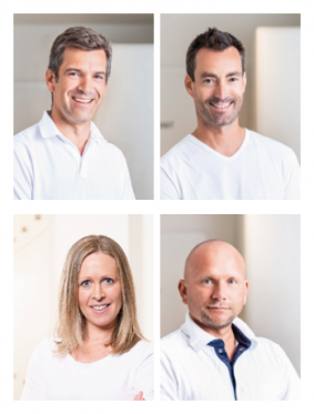 (von oben links) Dr. Stephan Papp, Dr. Martin Jungmann, Dr. Susanne Ströhle und Dr. Bernhard Heinzle stehen für persönliche Betreuung und modernste Diagnosemethoden.